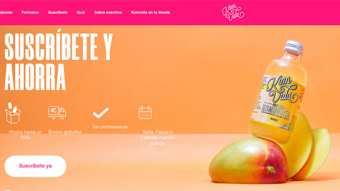 ejemplo de DTC en retail de bebidas: kombucha Komvida