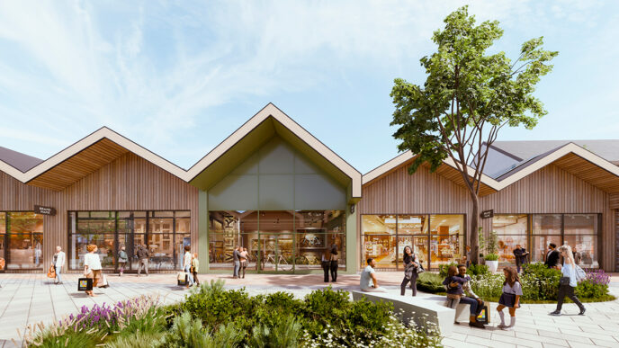 Proyecto del nuevo outlet Alpes The Style Outlets, de Neinver, que abrirá en 2027