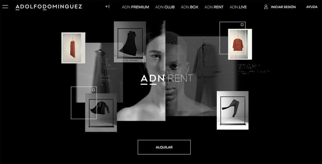 alquiler de ropa Adolfo Domínguez