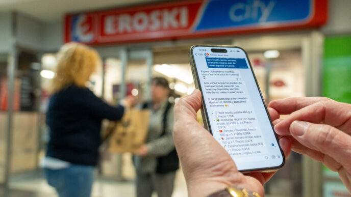 Eroski compra por WhatsApp con IA