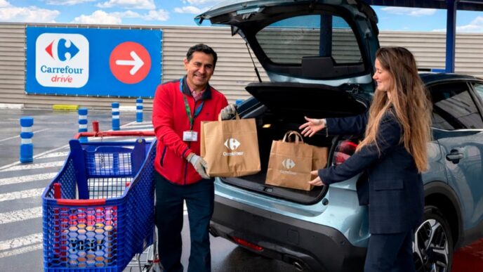 servicio de recogida en coche de Carrefour
