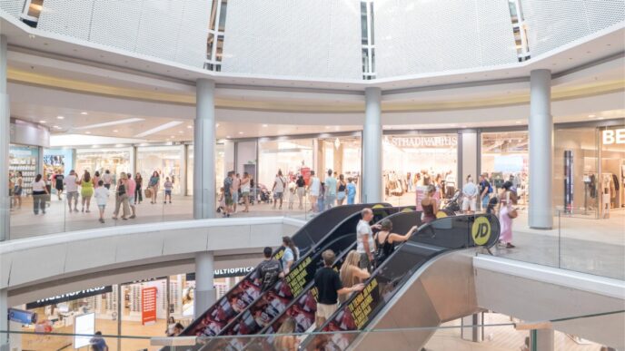 afluencia a los centros comerciales