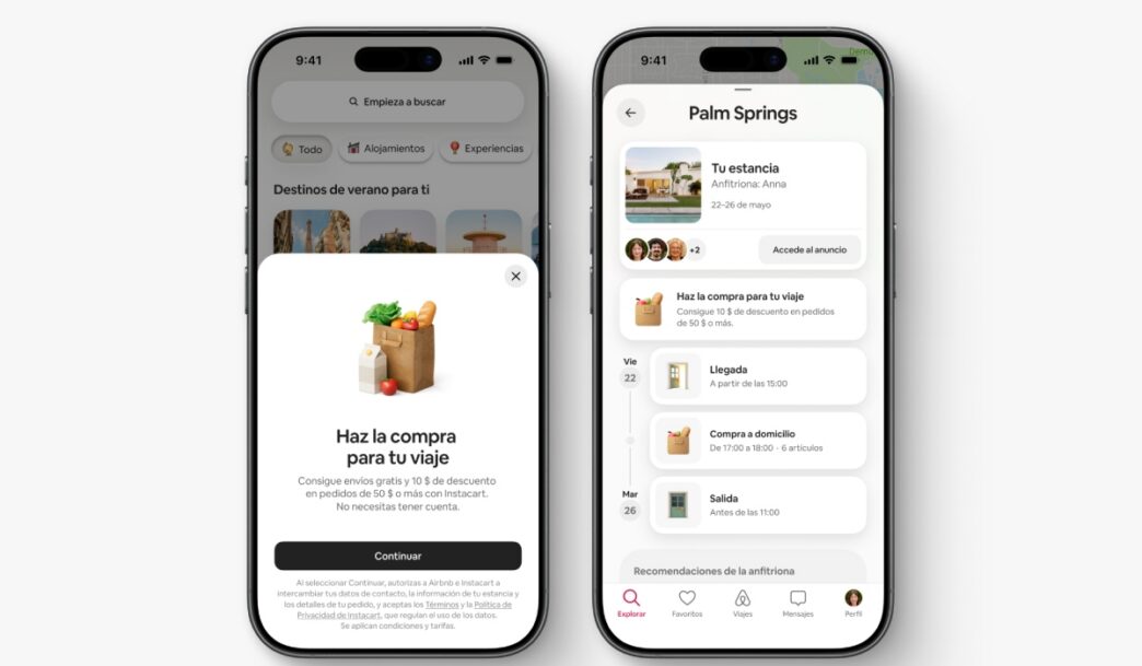 Airbnb servicios de viaje