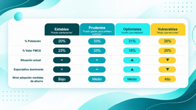 consumidores prudentes en España